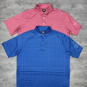 Lot Of 2 ECC HCCC FootJoy Ryder Cup 2023 Polo Shirt Mens XL Italy USA Europe AOP